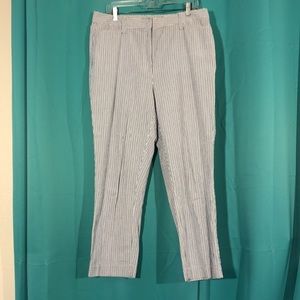 Capri Blue Striped Pants